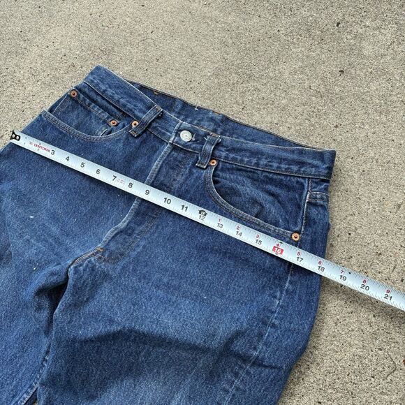 Vintage 80s Levis 501xx Jeans Mens 30x32 Button Fly USA Made Dark Wash Indigo - Picture 15 of 16
